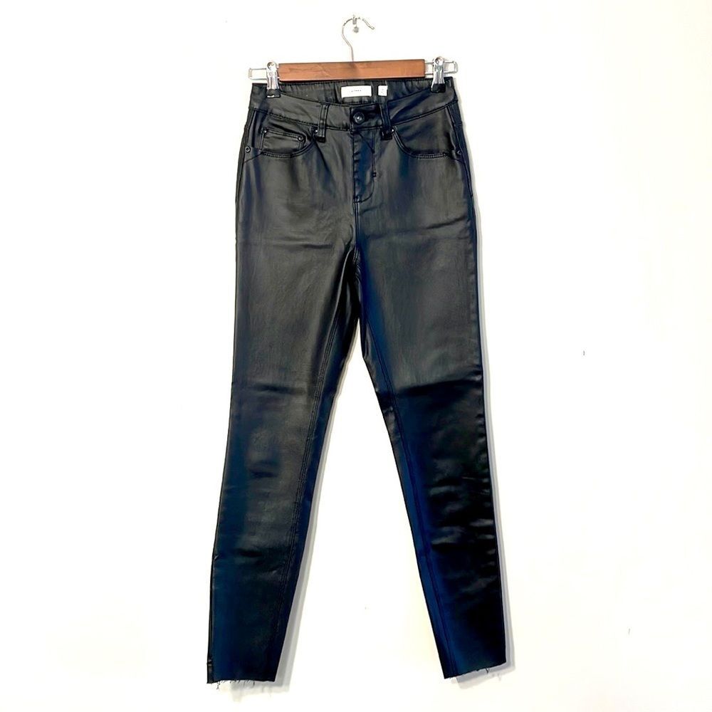 A Loves A Black Faux Leather Pants Size 25
